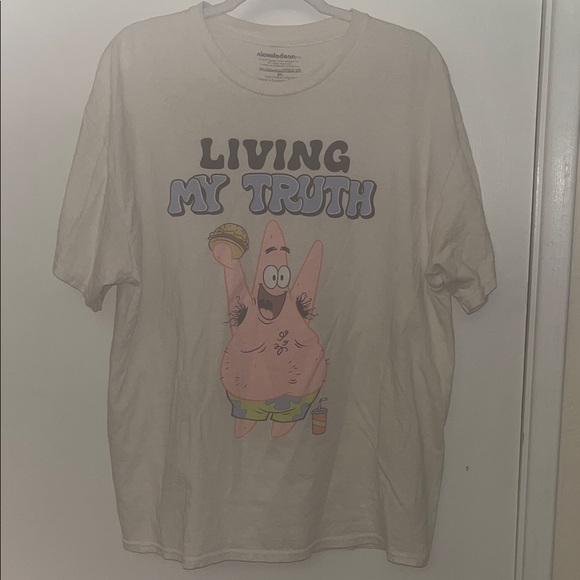 Nickelodeon Patrick Star 'Living My Truth' Tee - Cream and Pink size XL - Picture 1 of 8